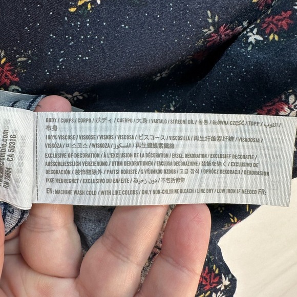 Lot Bundle 2 Abercrombie & Fitch XL Button Down Short Sleeve Shirt Floral Plaid - Picture 10 of 14